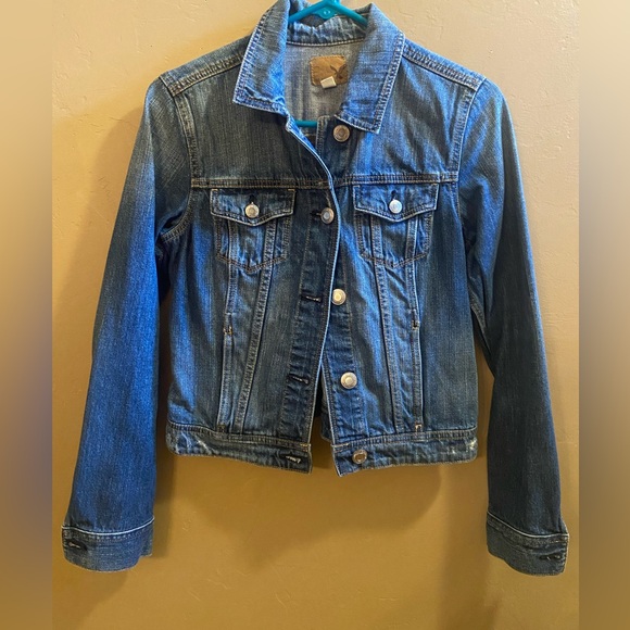 American Eagle jean jacket size small blue - Picture 2 of 4